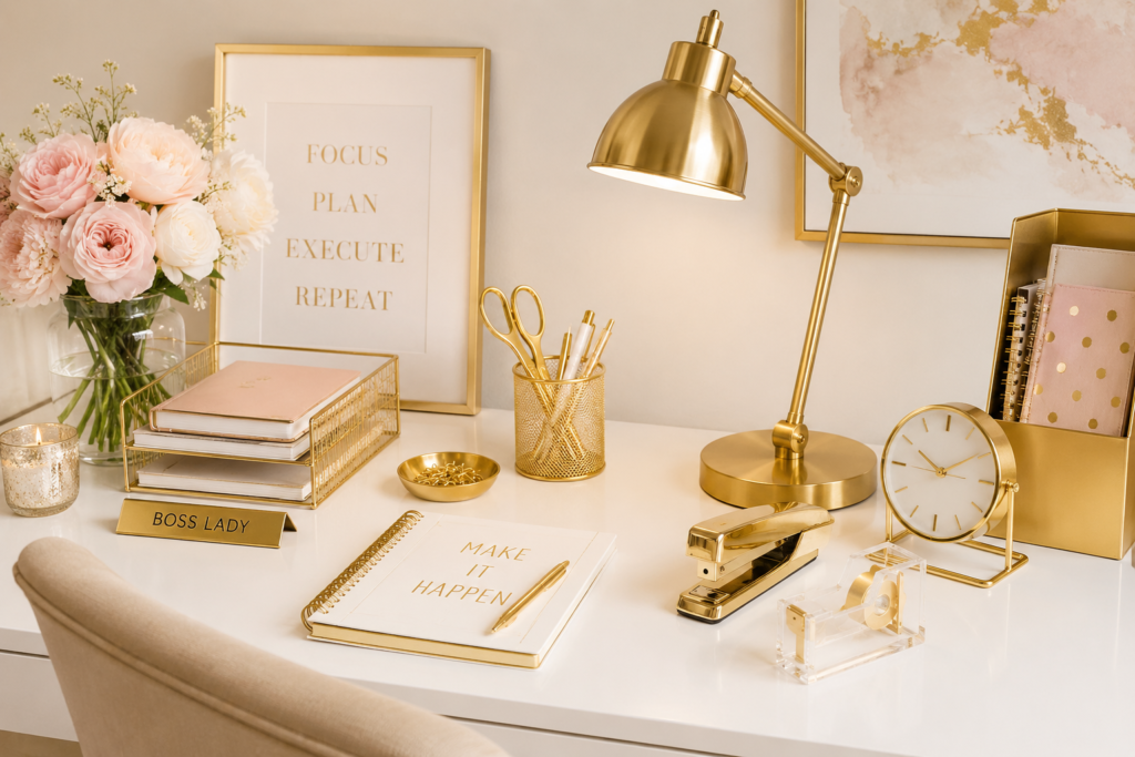 gold desk image